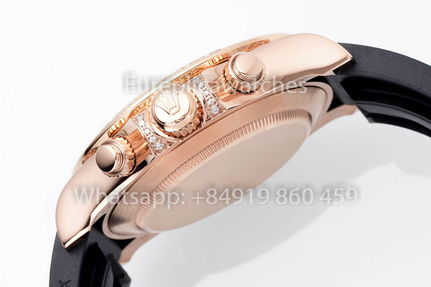 Rolex Daytona Rainbow Baguettes Rosa Oro quadrante nero 40mm 116595RBOW 1:1 Best Clone EF Fabbrica