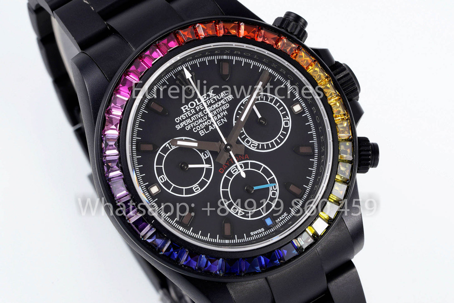 Rolex Daytona Blacken Raibow Blacken Versão 1:1 Melhor Clone acciaio inossidabile cinturino