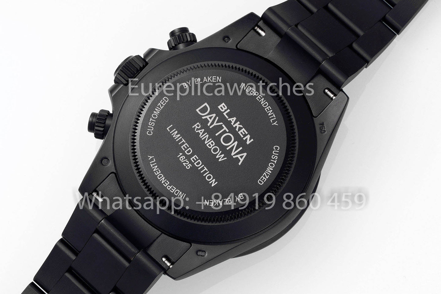Rolex Daytona Blacken Raibow MAD 1:1 Melhor Clone acciaio inossidabile cinturino