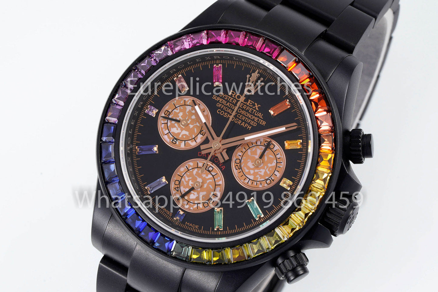 Rolex Daytona Blacken Raibow 1:1 Melhor Clone acciaio inossidabile cinturino