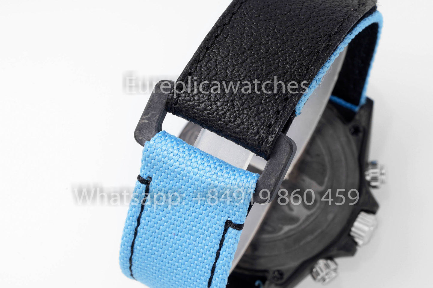 Rolex Daytona Carbonio Cassa Rainbow Blu 1:1 Melhor Clone Diw Velcro Cinturino Personalizado