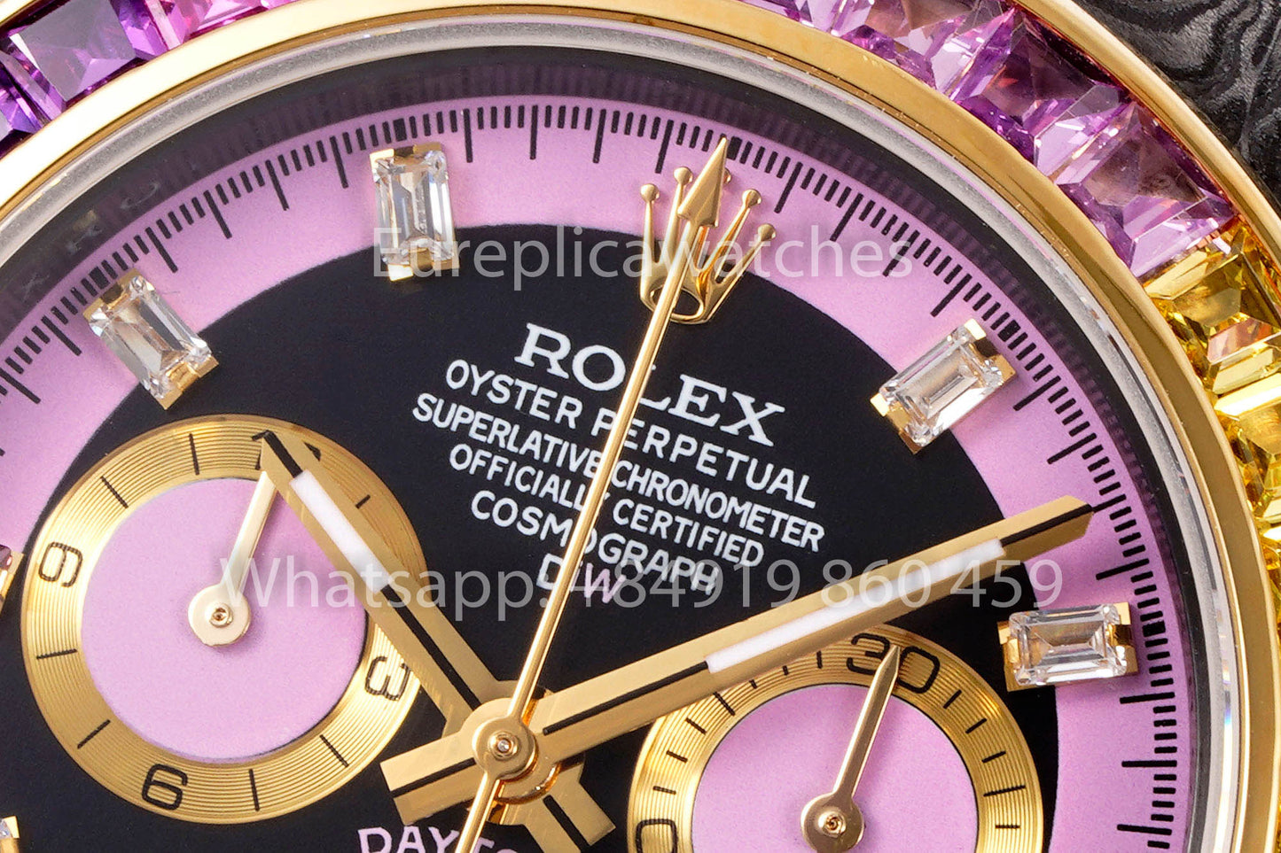 Rolex Daytona Carbonio Cassa Pink quadrante 1:1 Best Clone Diw Custom Velcro cinturino