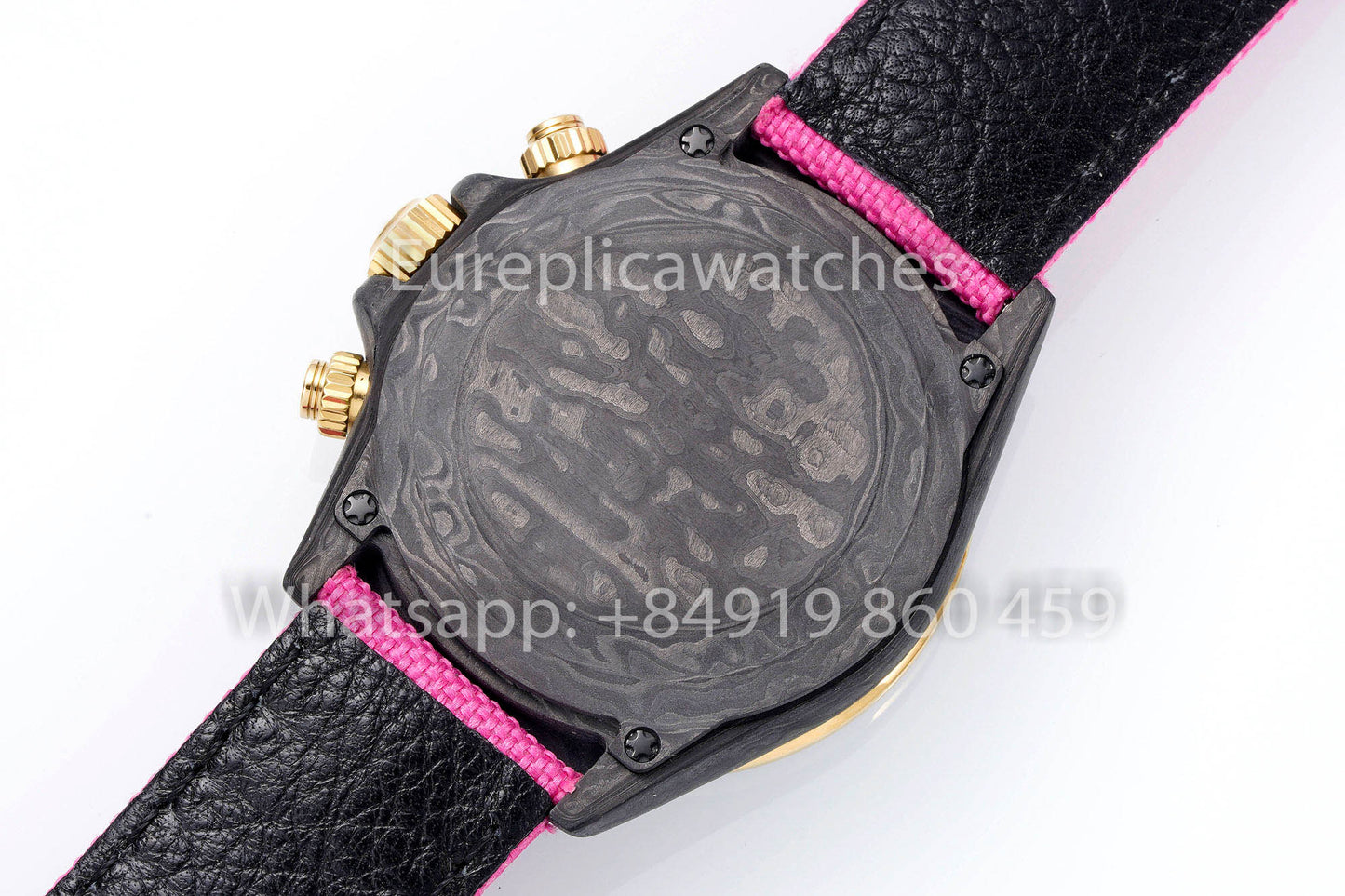 Rolex Daytona Carbonio Cassa Pink quadrante 1:1 Best Clone Diw Custom Velcro cinturino