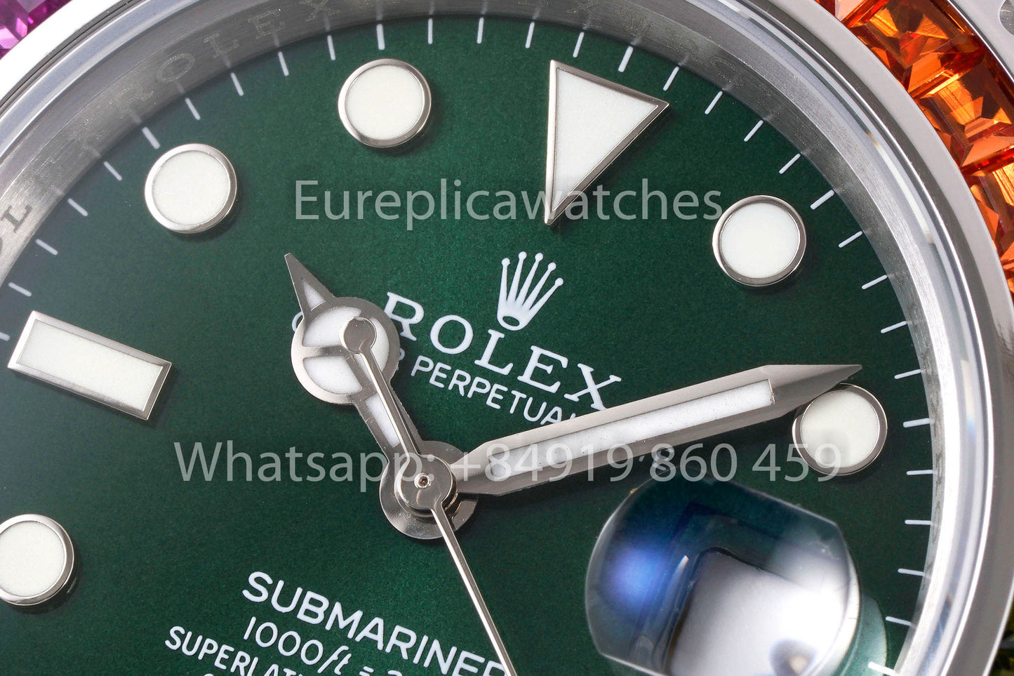 Rolex Submariner Rainbow quadrante verde 1:1 Best Clone EF Fabbrica 3135 movimento