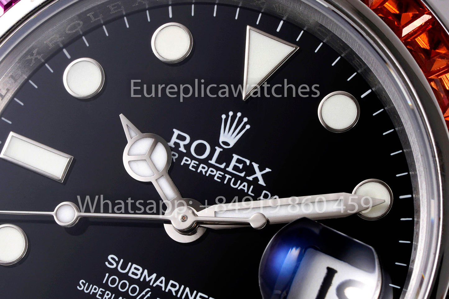 Rolex Submariner Rainbow quadrante nero 1:1 Best Clone EF Fabbrica 3135 movimento