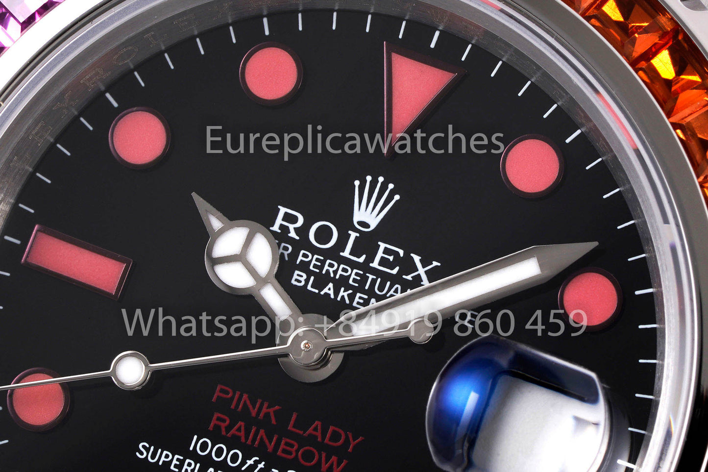 Rolex Submariner Pink Lady Rainbow 1:1 Best Clone EF Fabbrica 3135 movimento