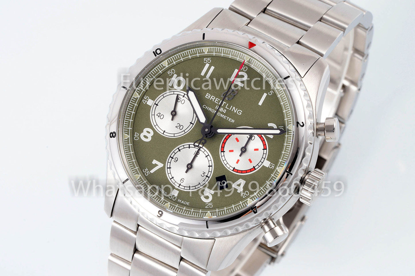 Breitling Aviator 8 Ab01192a1l1a1 quadrante verde 1:1 Best Clone EF Fabbrica acciaio inossidabile