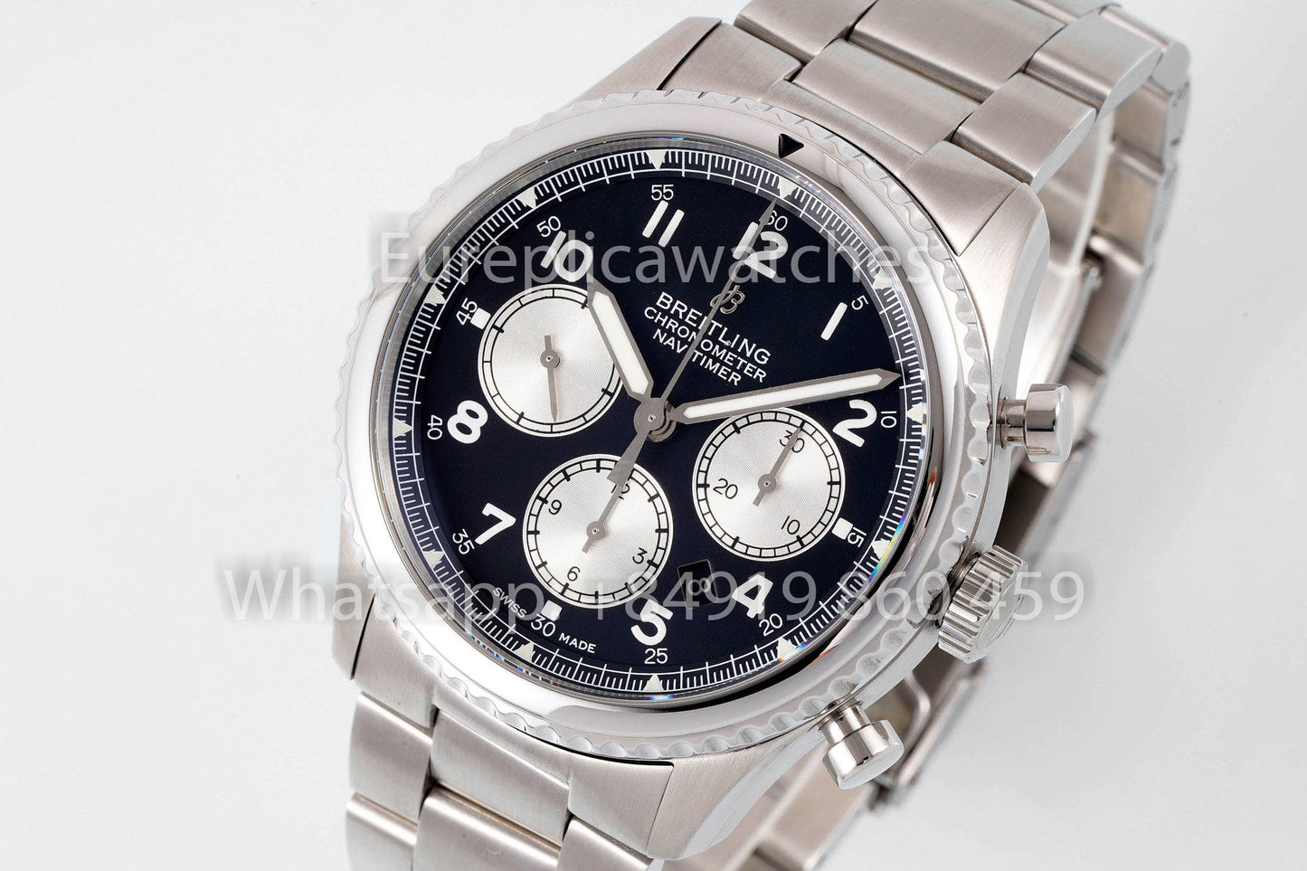 Breitling Aviator 8 Ab0117131b1a1 quadrante nero 1:1 Best Clone EF Fabbrica acciaio inossidabile