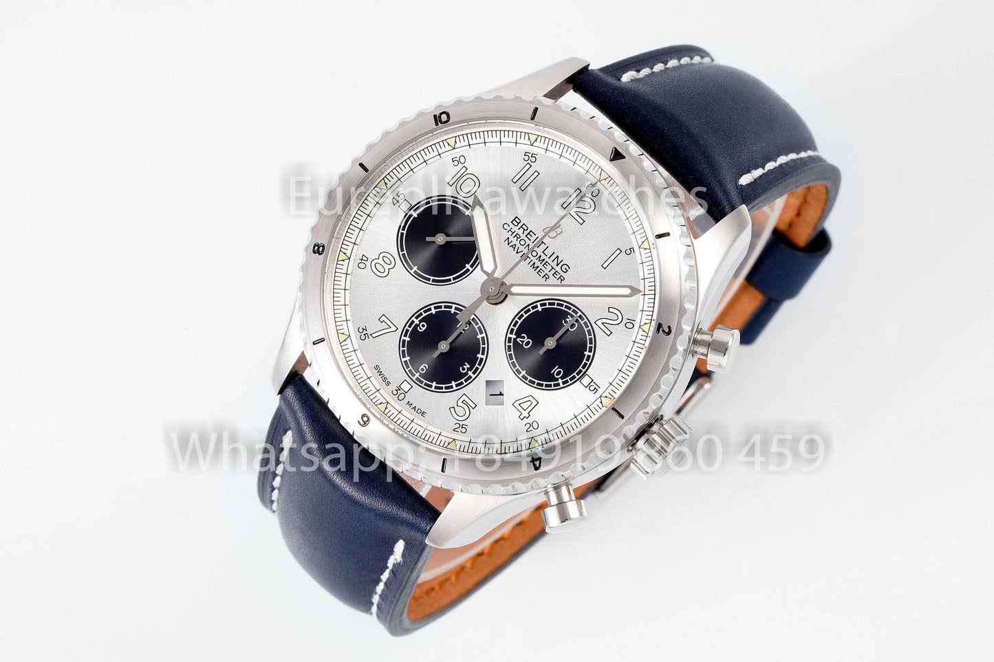 Breitling Aviator AB01194A1B1X1 quadrante bianco Blu cinturino 1:1 Best Clone EF Fabbrica