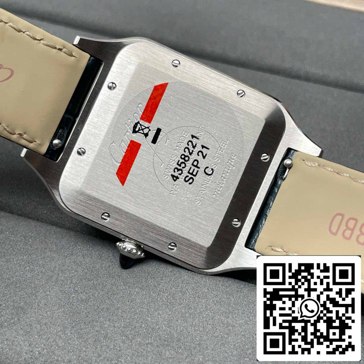 Cartier Santos Dumont WSSA0032 1:1 Mejor Edición F1 Fabbrica Esfera Plateada Suizo ETA430 MC