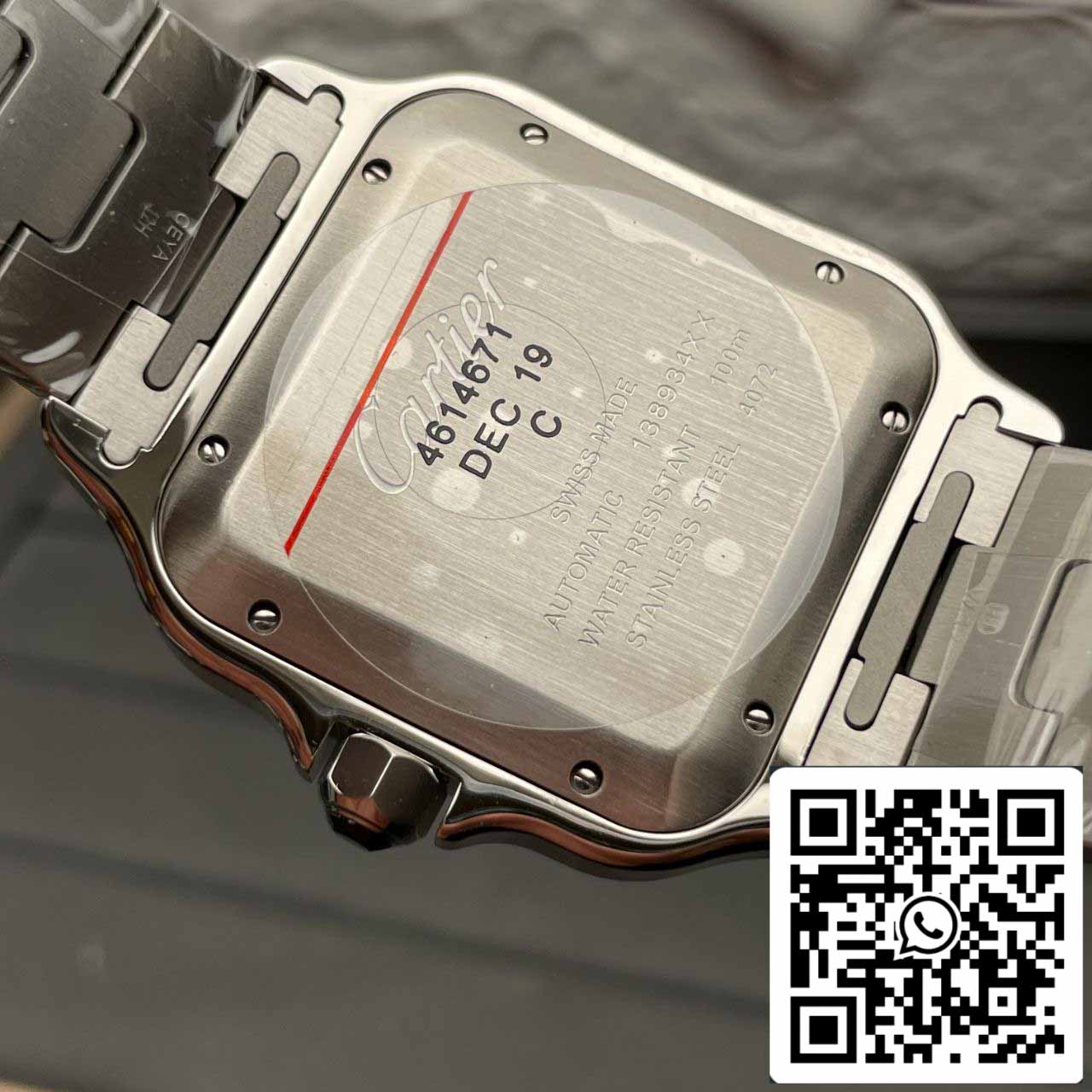 Cartier Santos WSSA0037 1:1 edizione migliore BV Fabbrica incluso Pelle cinturino