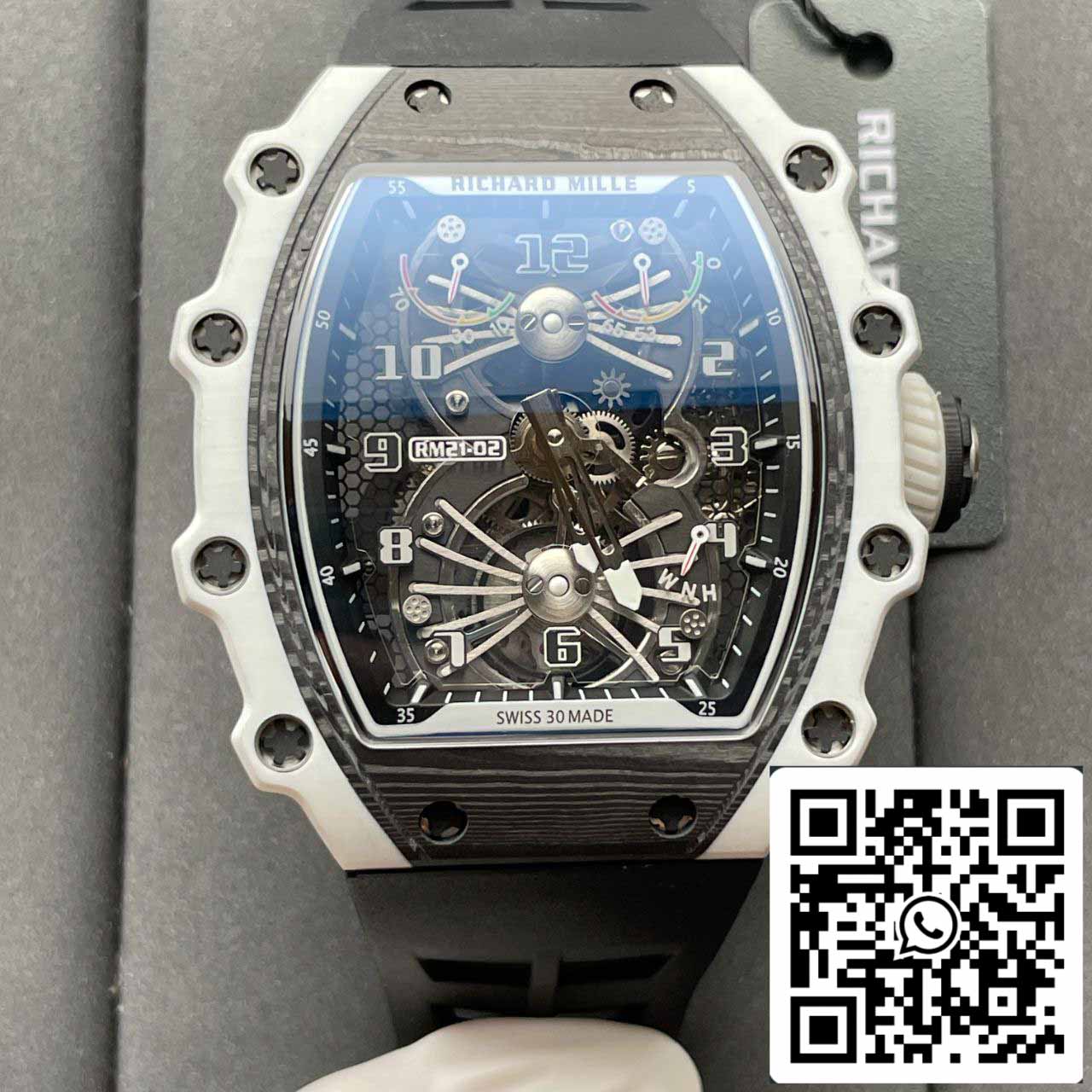 Richard Mille RM21-02 1:1 Best Edition RM Fabbrica Tourbillon Carbon case