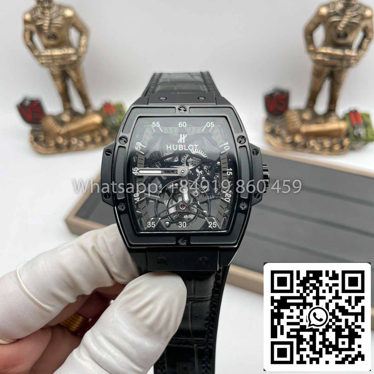 replica Hublot Masterpiece Tourbillon 906.ND.0129.VR.AES12 1:1 Best Edition Black PVD Swiss HUB 9006