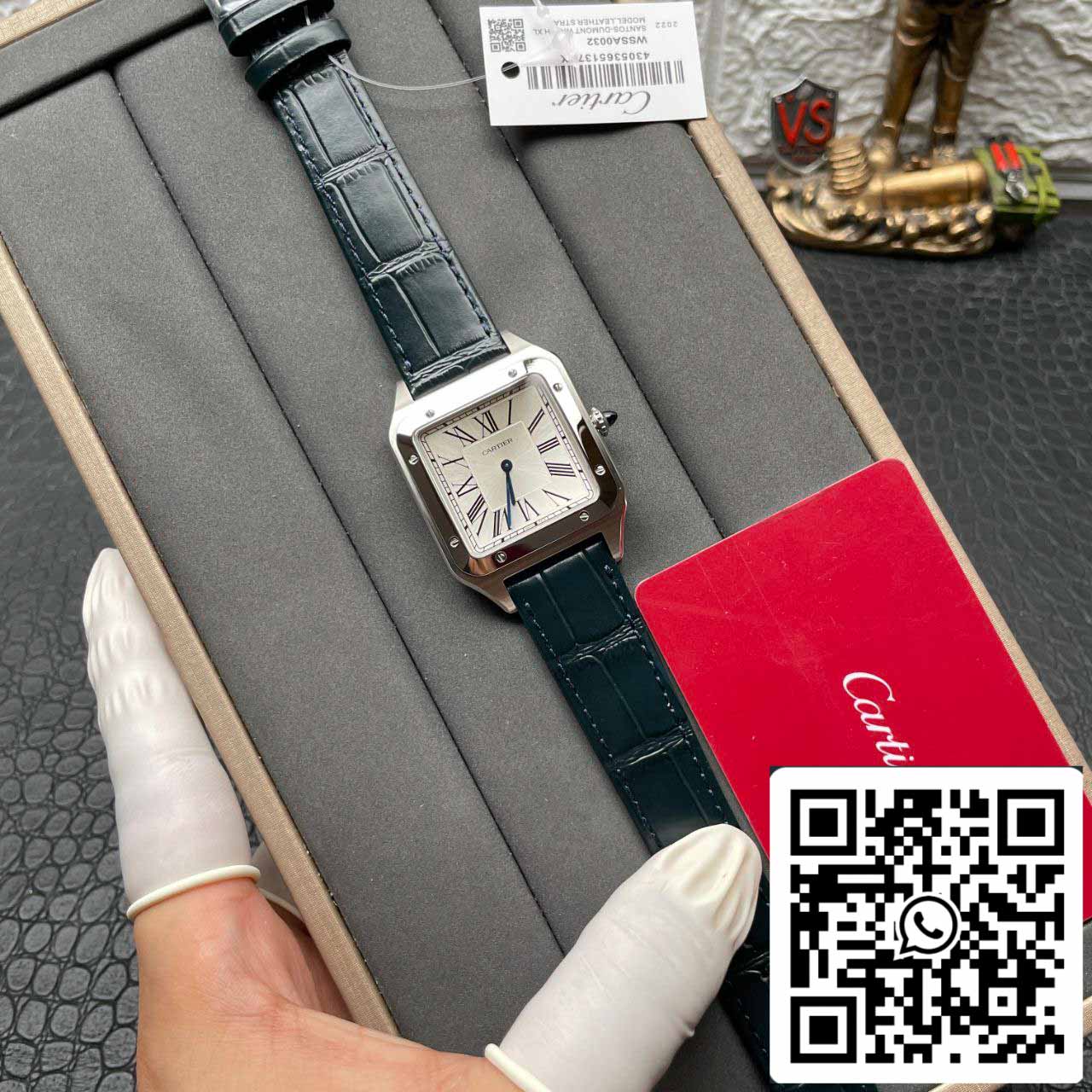 Cartier Santos Dumont WSSA0032 1:1 Mejor Edición F1 Fabbrica Esfera Plateada Suizo ETA430 MC