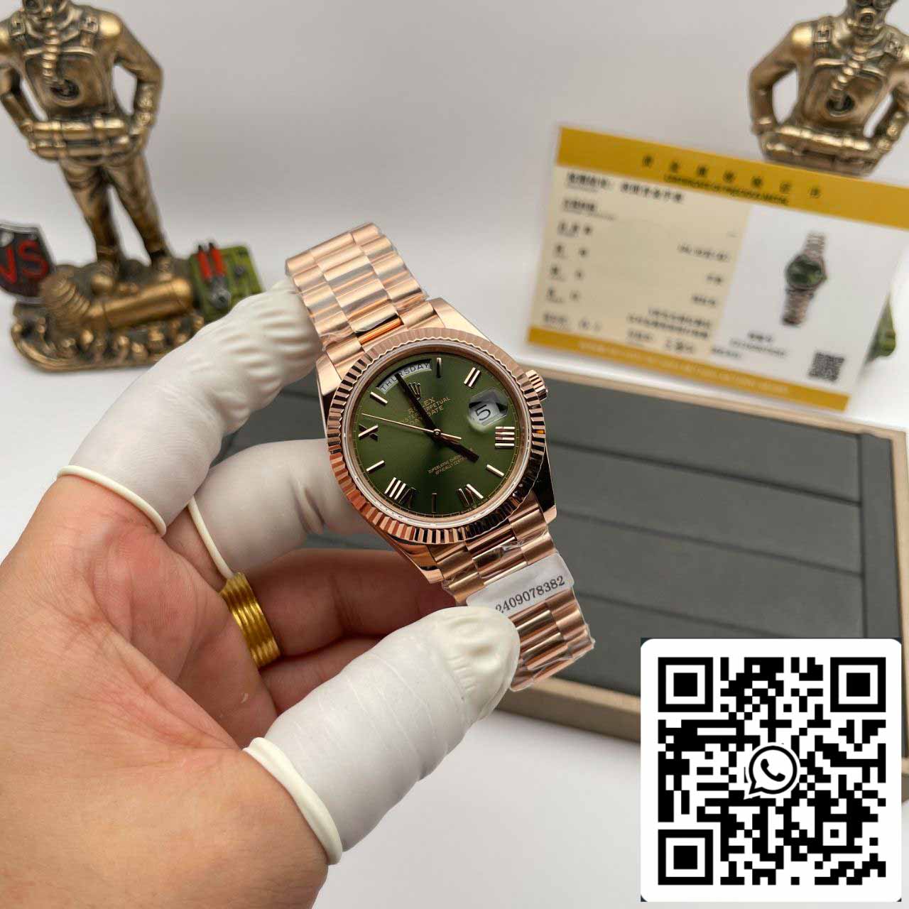 Rolex Day Date 40 228235 Gold Filled 18k with 185 gram weight green dial