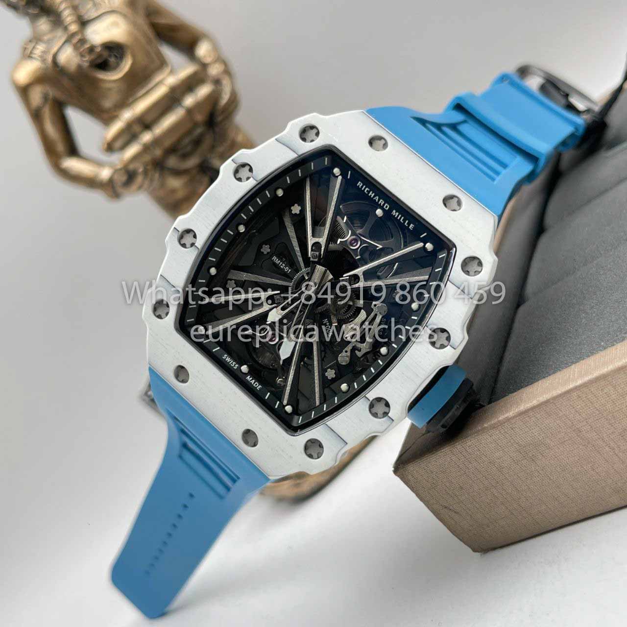Richard Mille RM12-01 Tourbillon 1:1 Best Edition RM Fabbrica Blue cinturino