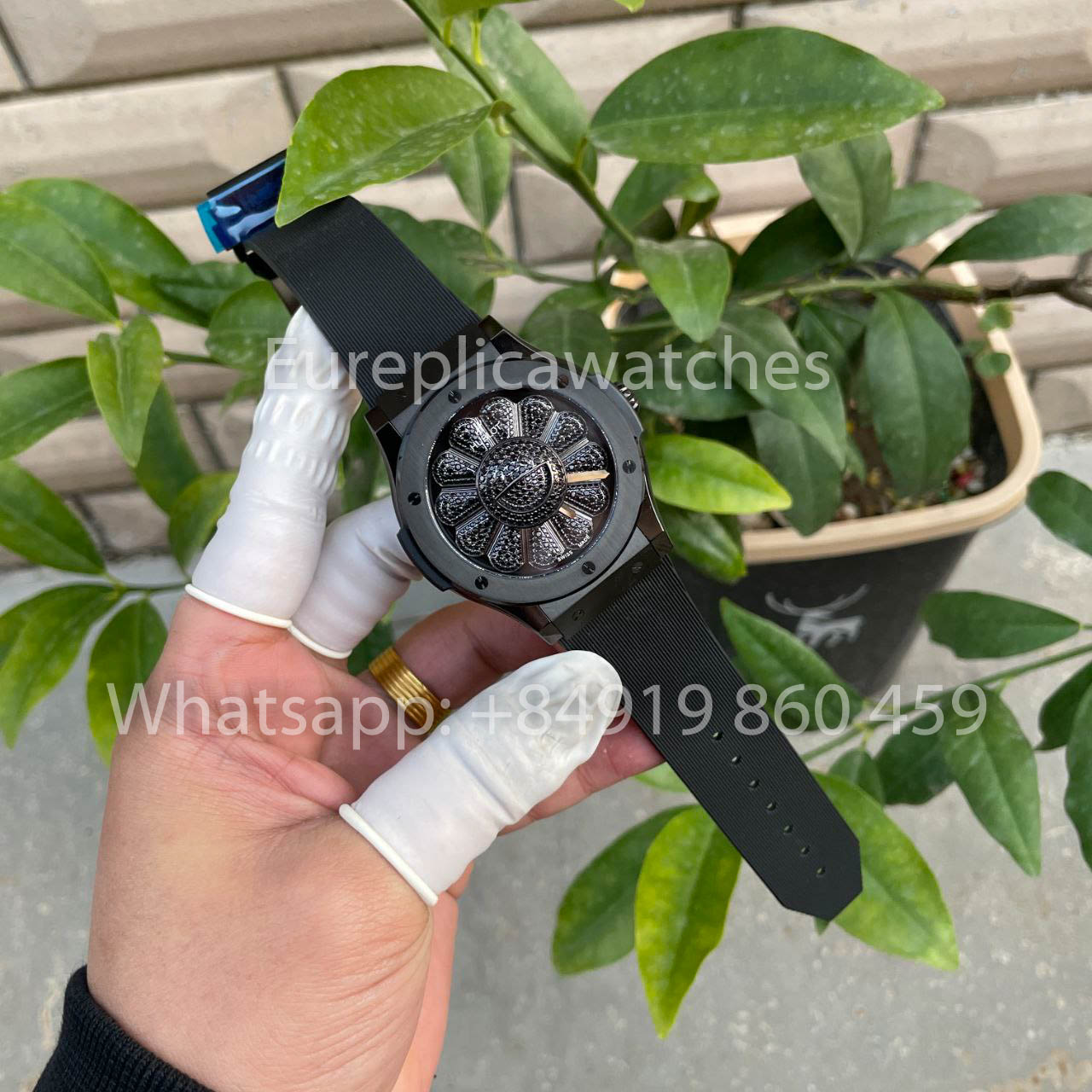 Hublot Classic Fusion Takashi Murakami 507.CX.9000.RX.TAK21 1:1 Best Edition Sunflower Black Dial