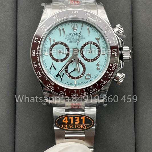 Rolex Cosmograph Daytona m126506 Algarismos Arábicos Mostrador Azul Gelo 1:1 Melhor Clone QF Fabbrica
