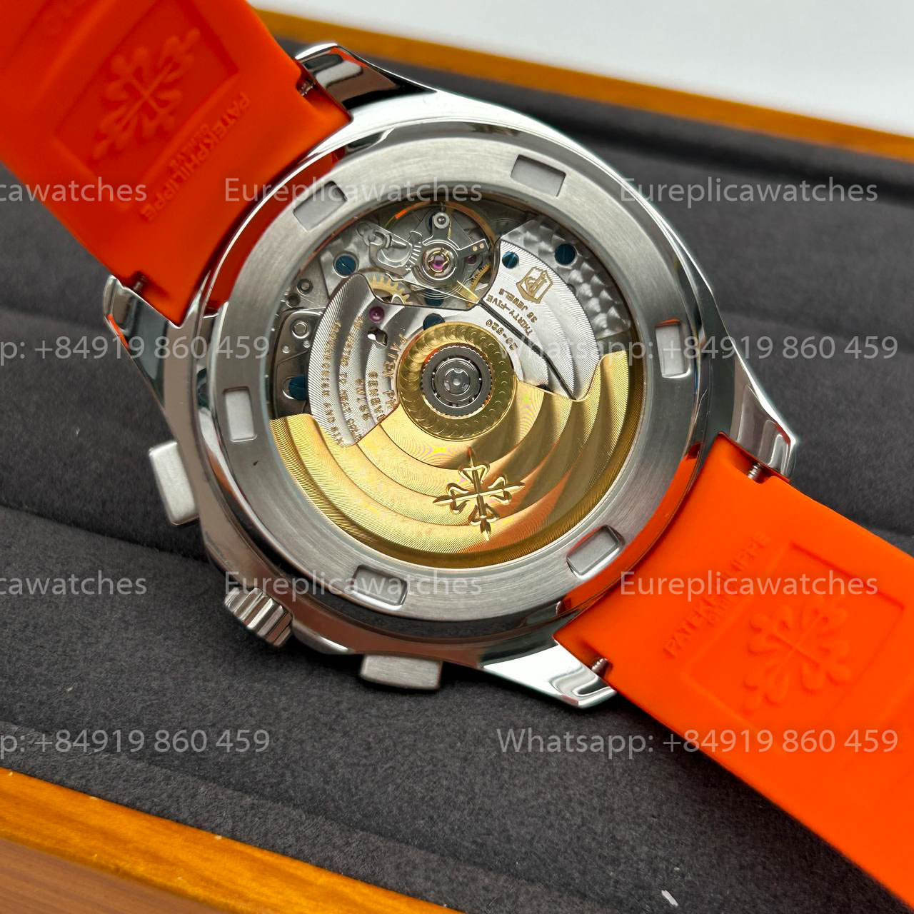 Patek Philippe Aquanaut 5968A-001 Orange Gomma cinturino 1:1 Melhor Clone 3K Fabbrica