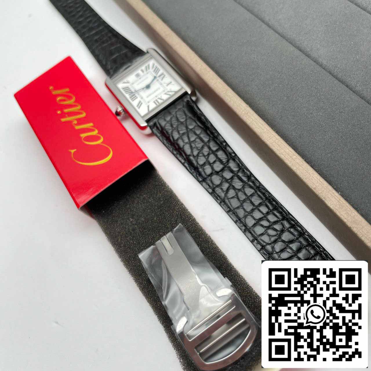 Cartier Tank W5200027 1:1 Best Edition AF Fabbrica Silvery White Dial