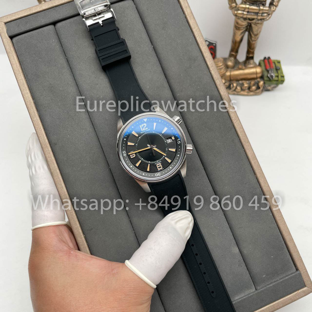 Jaeger Lecoultre Polaris Memovox 1:1 Best Clone BLS Fabbrica Black Dial