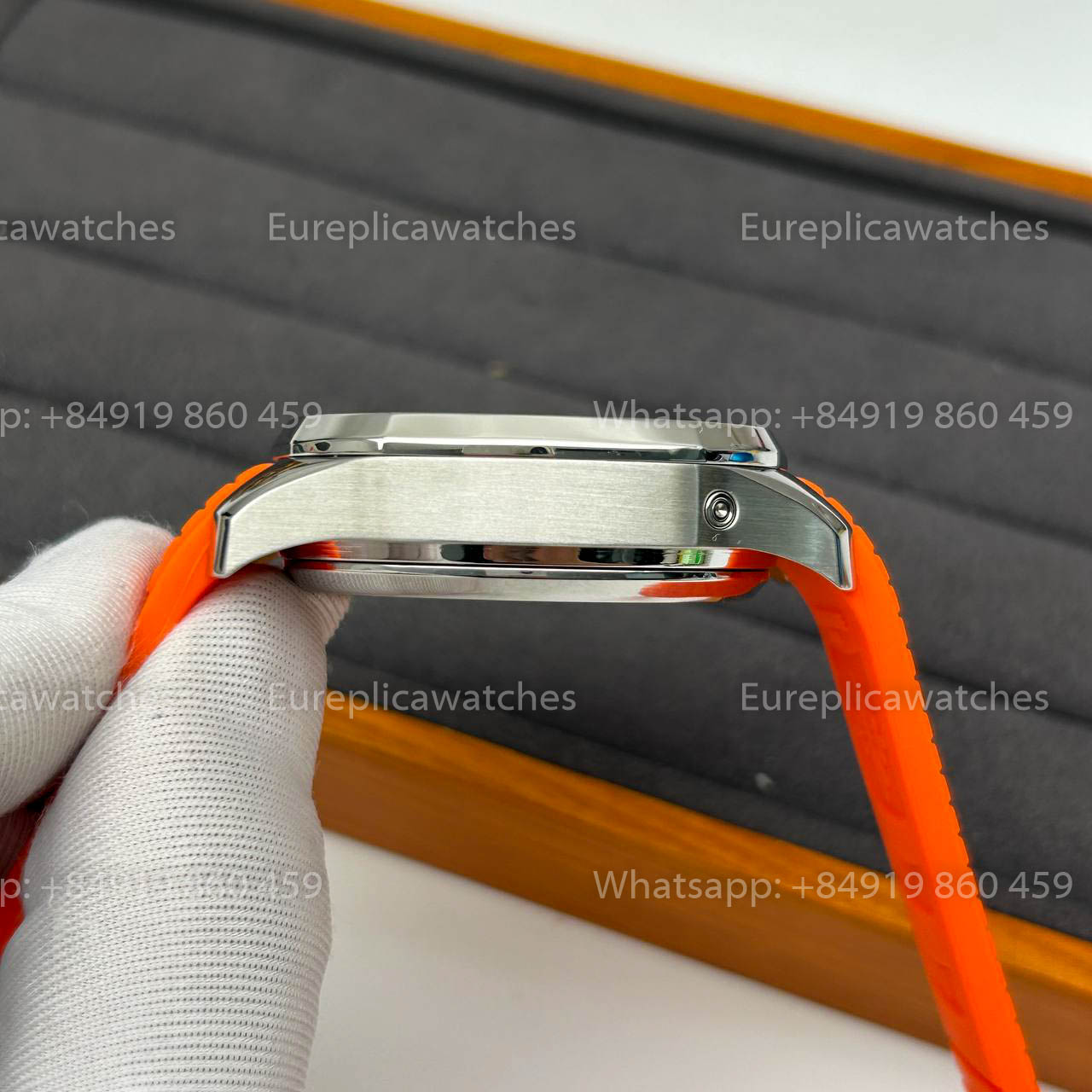 Patek Philippe Aquanaut 5968A-001 Orange Gomma cinturino 1:1 Melhor Clone 3K Fabbrica