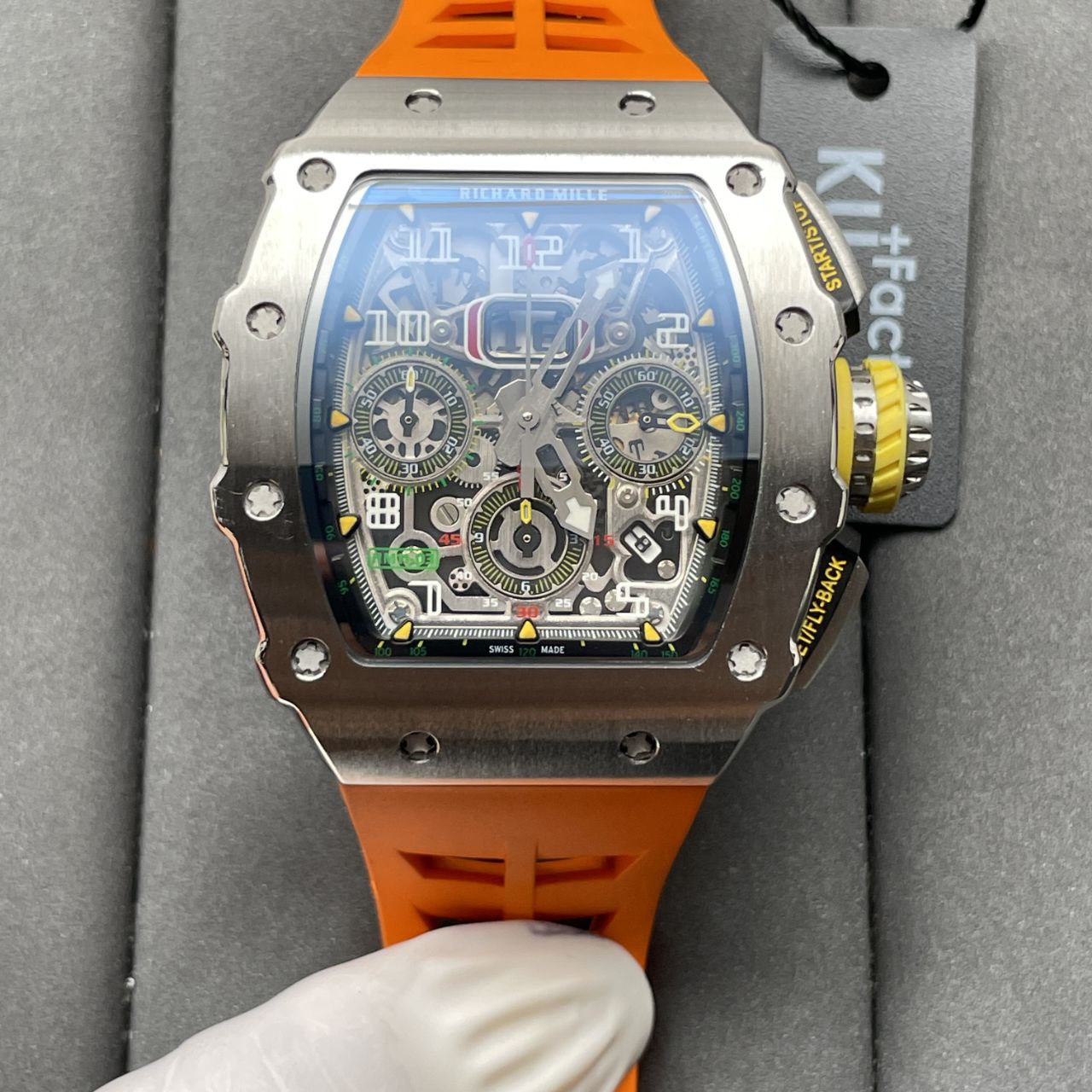 Richard Mille RM11-03 1:1 Best Edition KV Fabbrica Orange cinturino