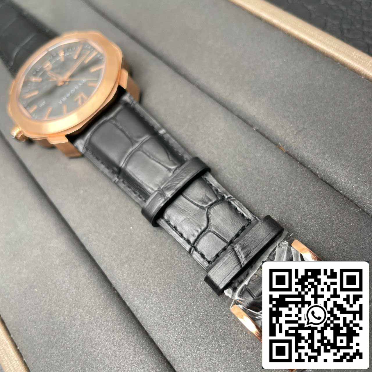 Bvlgari Octo 101963 BGOP41BGLD 1:1 edição melhor BV Fabbrica quadrante preto