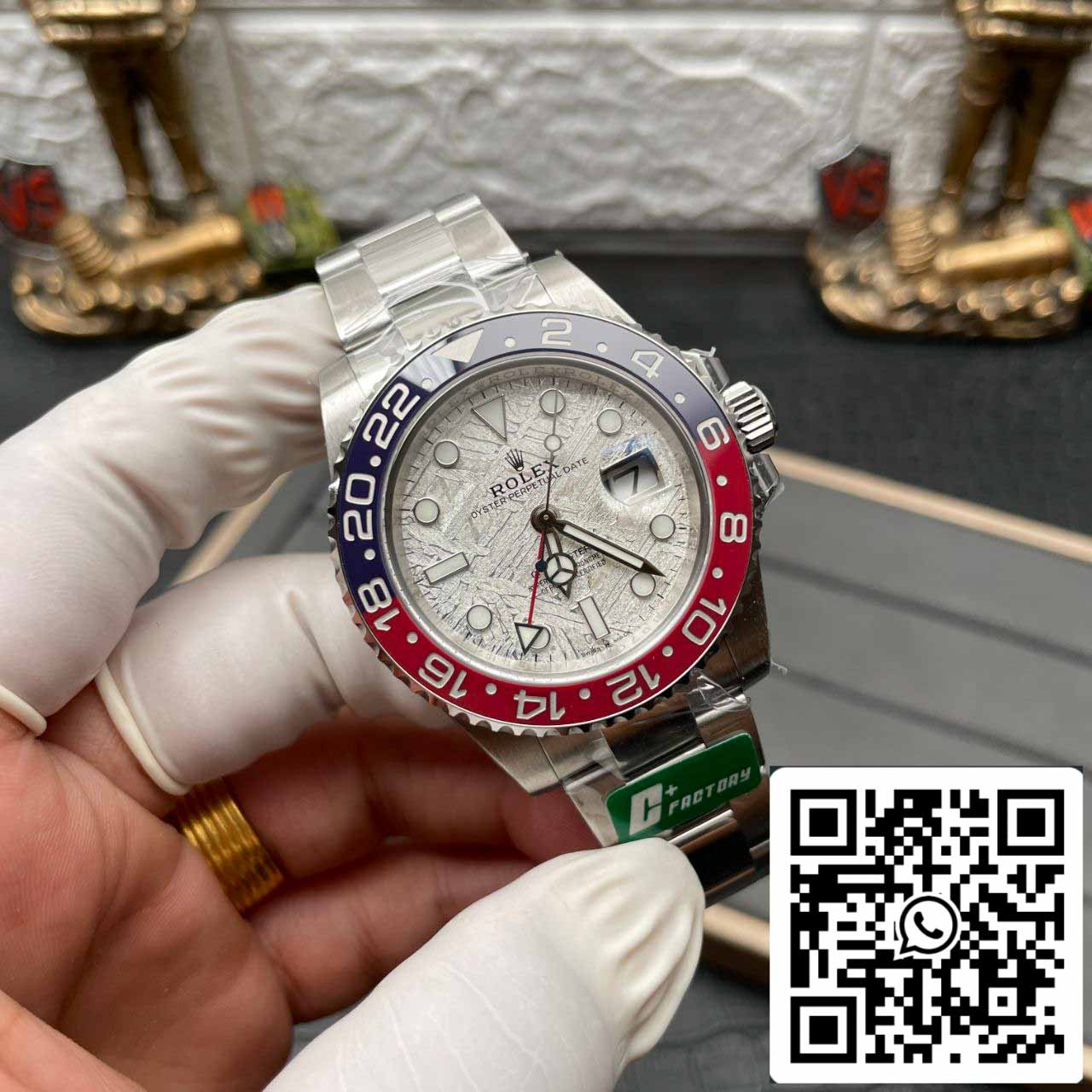 Rolex GMT Master II M126719blro-0002 1:1 edizione migliore C+ Fabbrica quadrante in meteorite