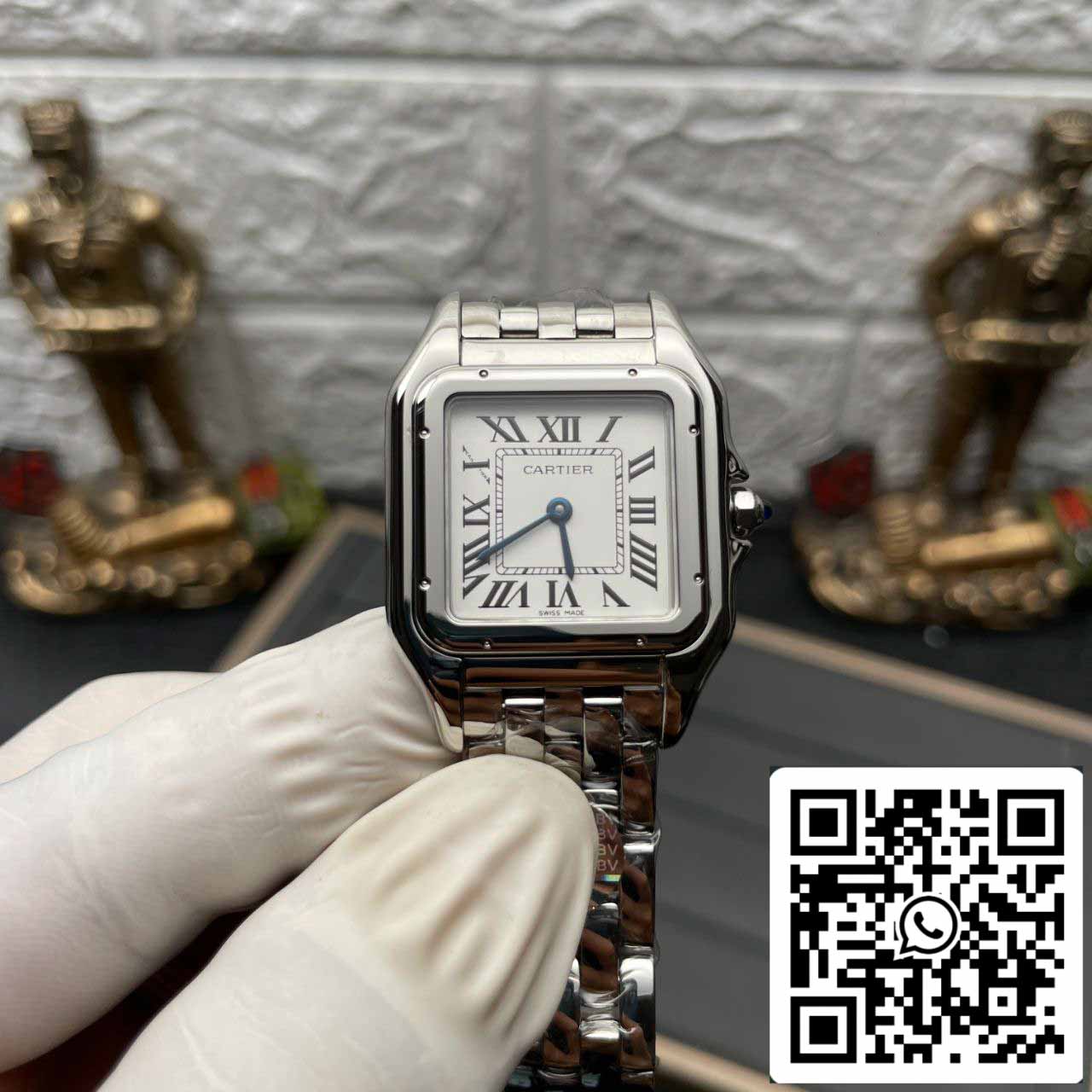 Panthere De Cartier WSPN0007 BV Fabbrica 1:1 edizione migliore Swiss Quartz 316L acciaio inossidabile bracciale