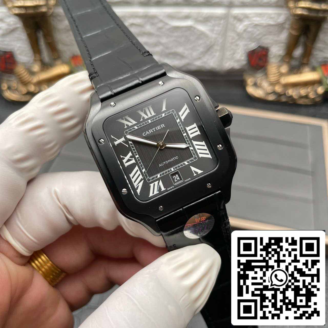Cartier De Santos WSSA0039 Pelle cinturino BV Fabbrica 1:1 edizione migliore 9019 movimento