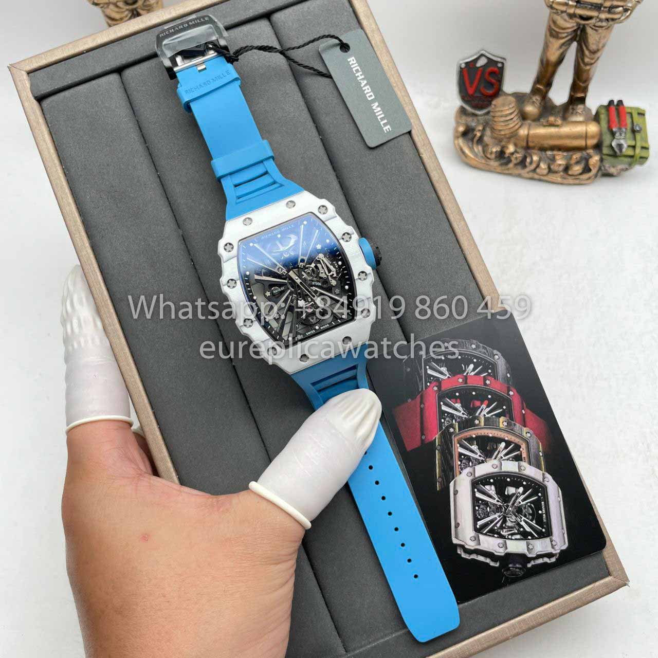 Richard Mille RM12-01 Tourbillon 1:1 Best Edition RM Fabbrica Blue cinturino