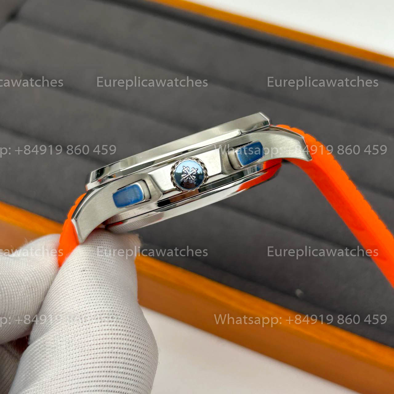 Patek Philippe Aquanaut 5968A-001 Orange Gomma cinturino 1:1 Melhor Clone 3K Fabbrica