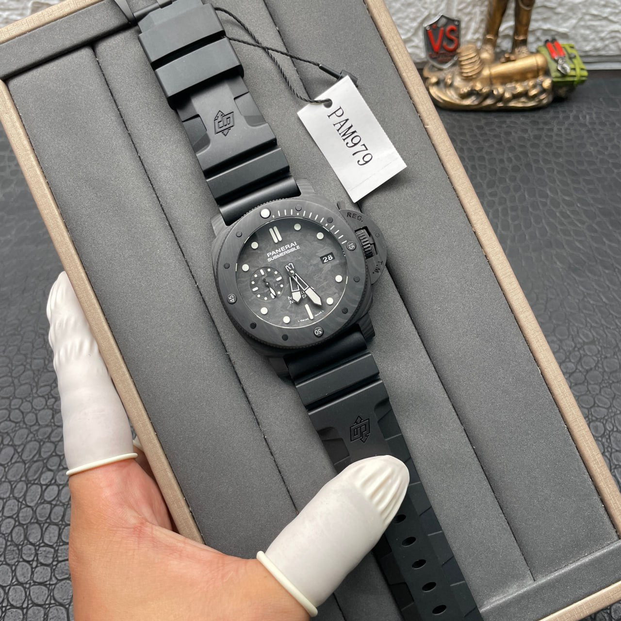 Panerai Submersible PAM00979 1:1 edizione migliore VS Fabbrica Turquoise quadrante Swiss P.9010
