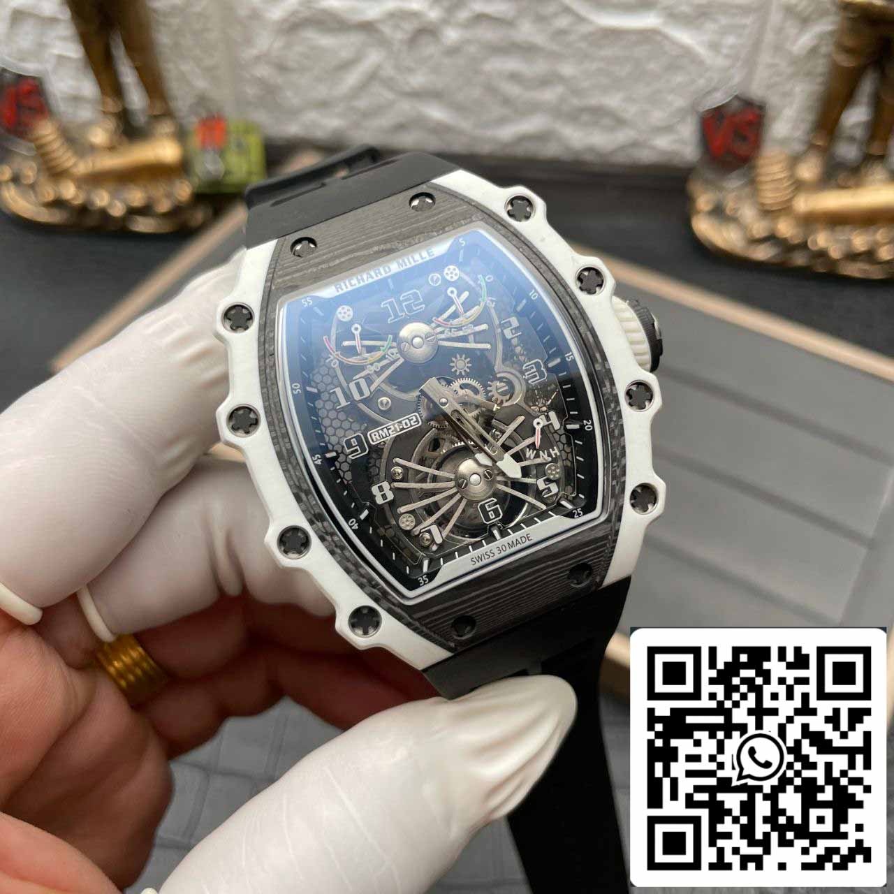Richard Mille RM21-02 1:1 Best Edition RM Fabbrica Tourbillon Carbon case