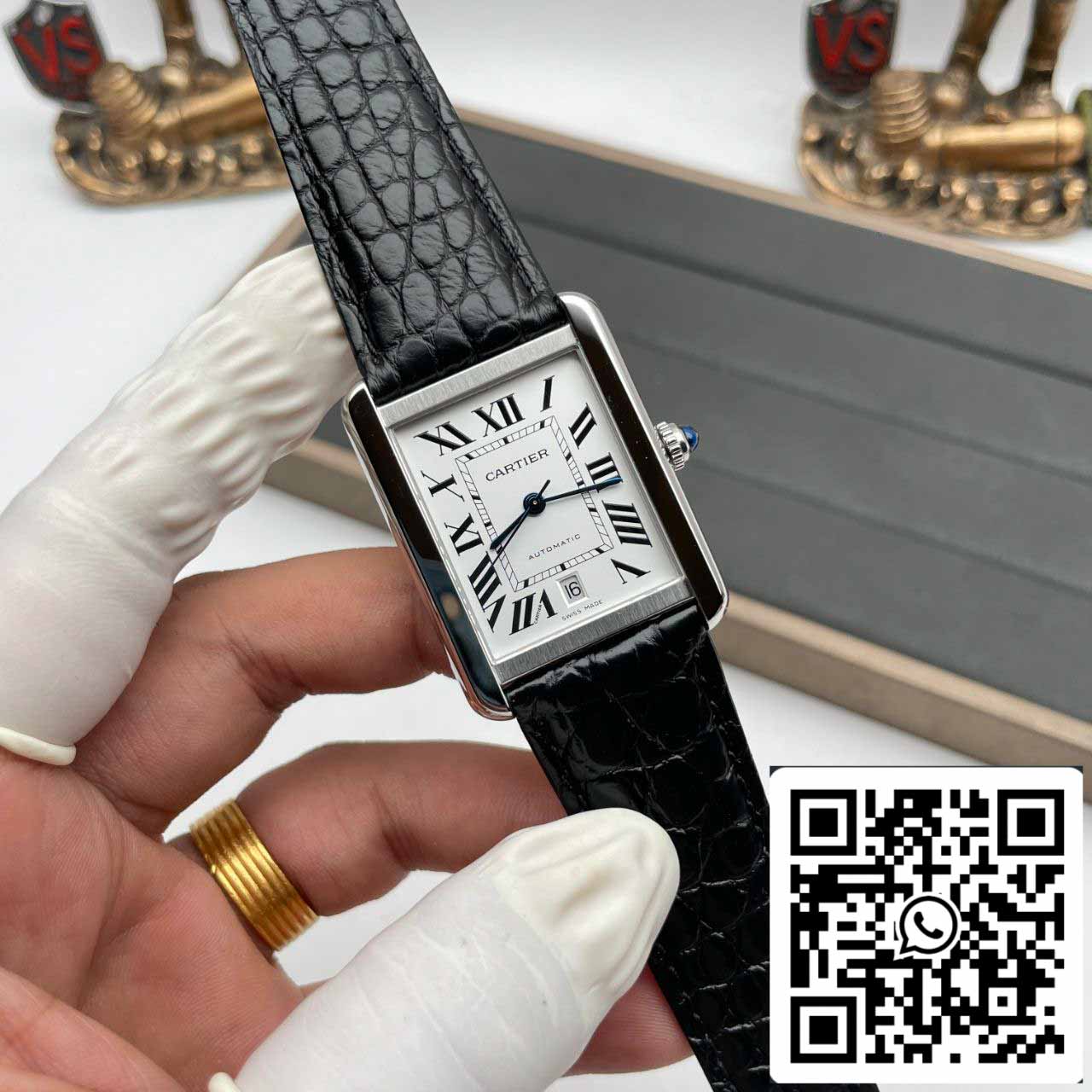 Cartier Tank W5200027 1:1 Best Edition AF Fabbrica Silvery White Dial