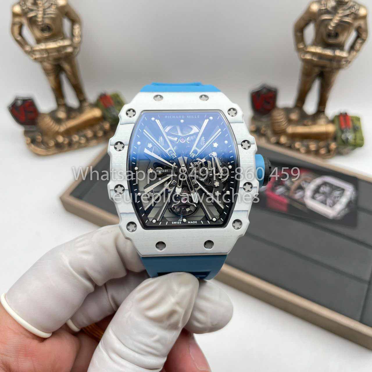 Richard Mille RM12-01 Tourbillon 1:1 Best Edition RM Fabbrica Blue cinturino