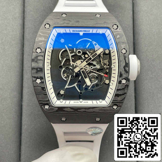 RICHARD MILLE RM055 ZF 2024 1:1 Best Edition Caixa de Fibra de Carbono Preta Cinturino