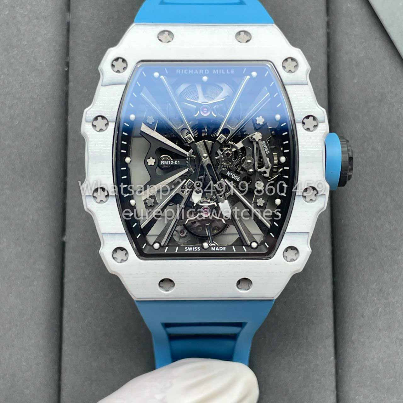 Richard Mille RM12-01 Tourbillon 1:1 Best Edition RM Fabbrica Blue cinturino