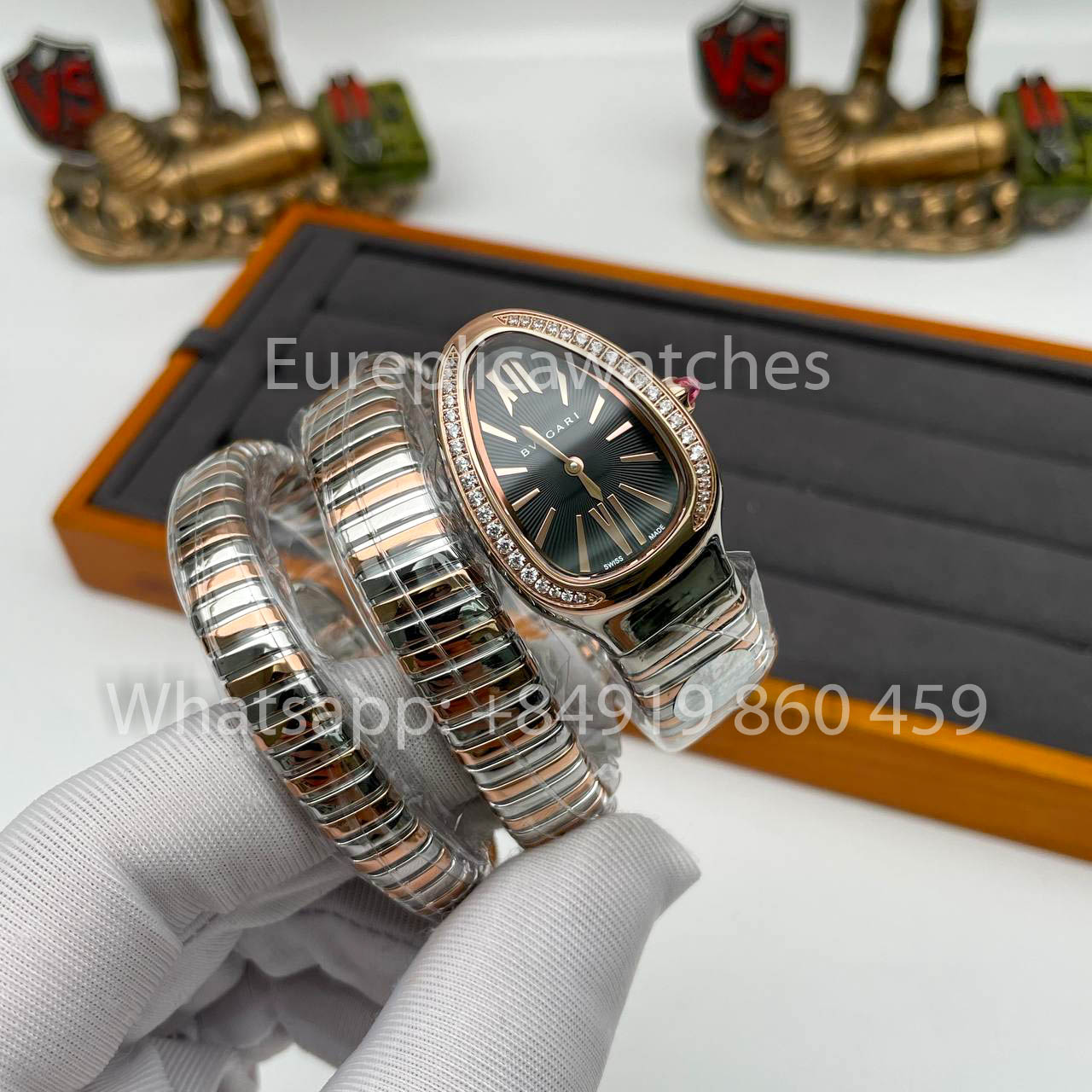 Bvlgari Serpenti 102680 1:1 Best Clone BV Fabbrica Diamond cuadrante nero