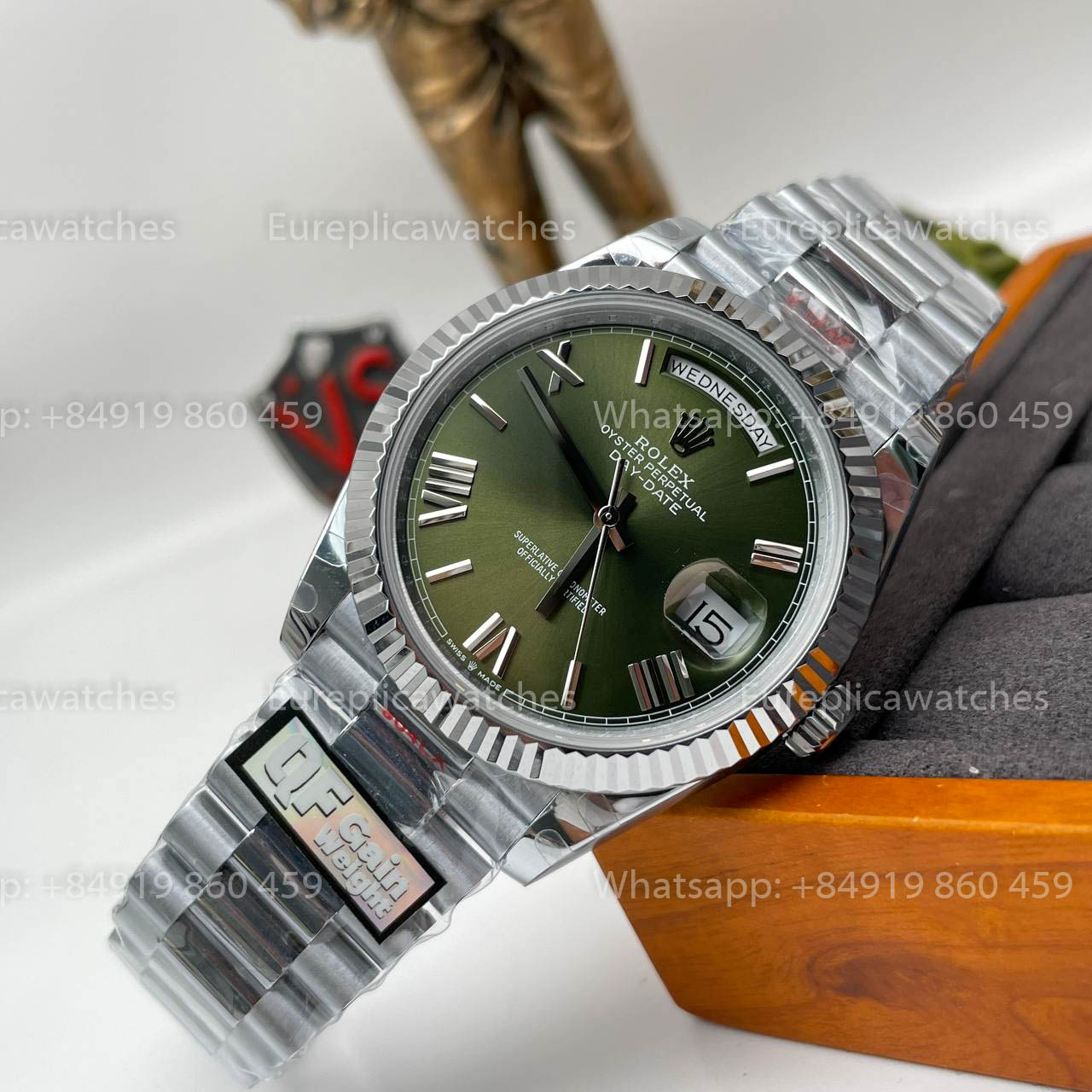 Rolex Day Date 40 m228236-0008 Green Dial 1:1 Best Edition Counterweight Version 183 Gram QF Fabbrica