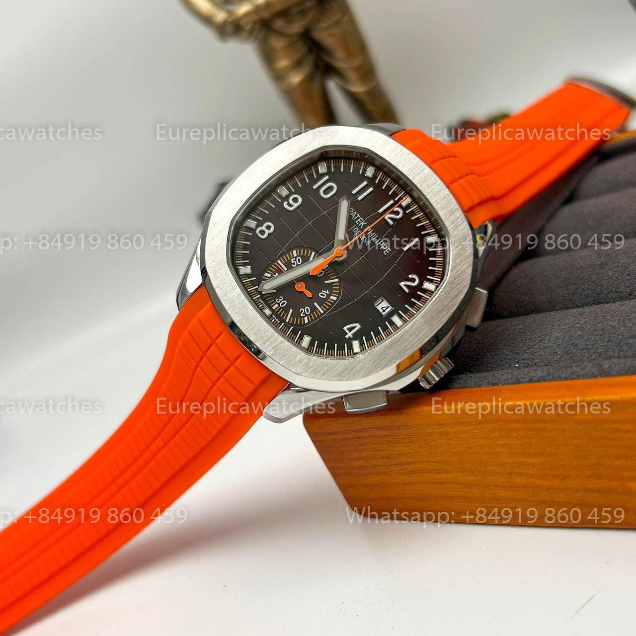 Patek Philippe Aquanaut 5968A-001 Orange Gomma cinturino 1:1 Melhor Clone 3K Fabbrica