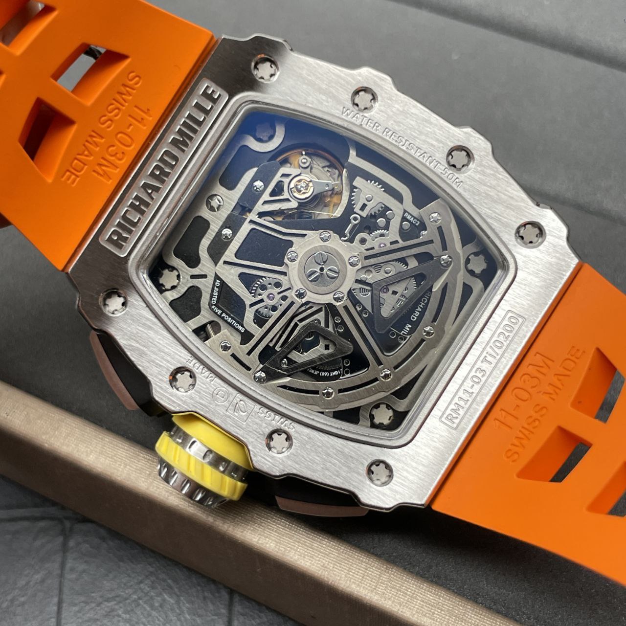 Richard Mille RM11-03 1:1 Best Edition KV Fabbrica Orange cinturino