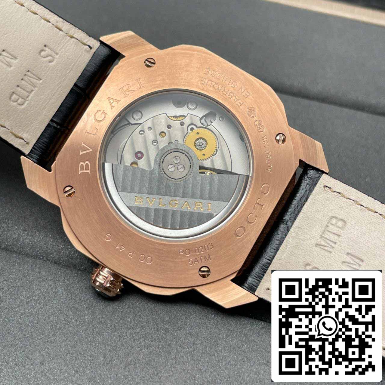 Bvlgari Octo 101963 BGOP41BGLD 1:1 edição melhor BV Fabbrica quadrante preto