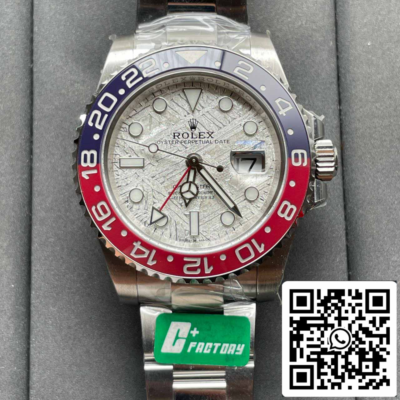 Rolex GMT Master II M126719blro-0002 1:1 edizione migliore C+ Fabbrica quadrante in meteorite