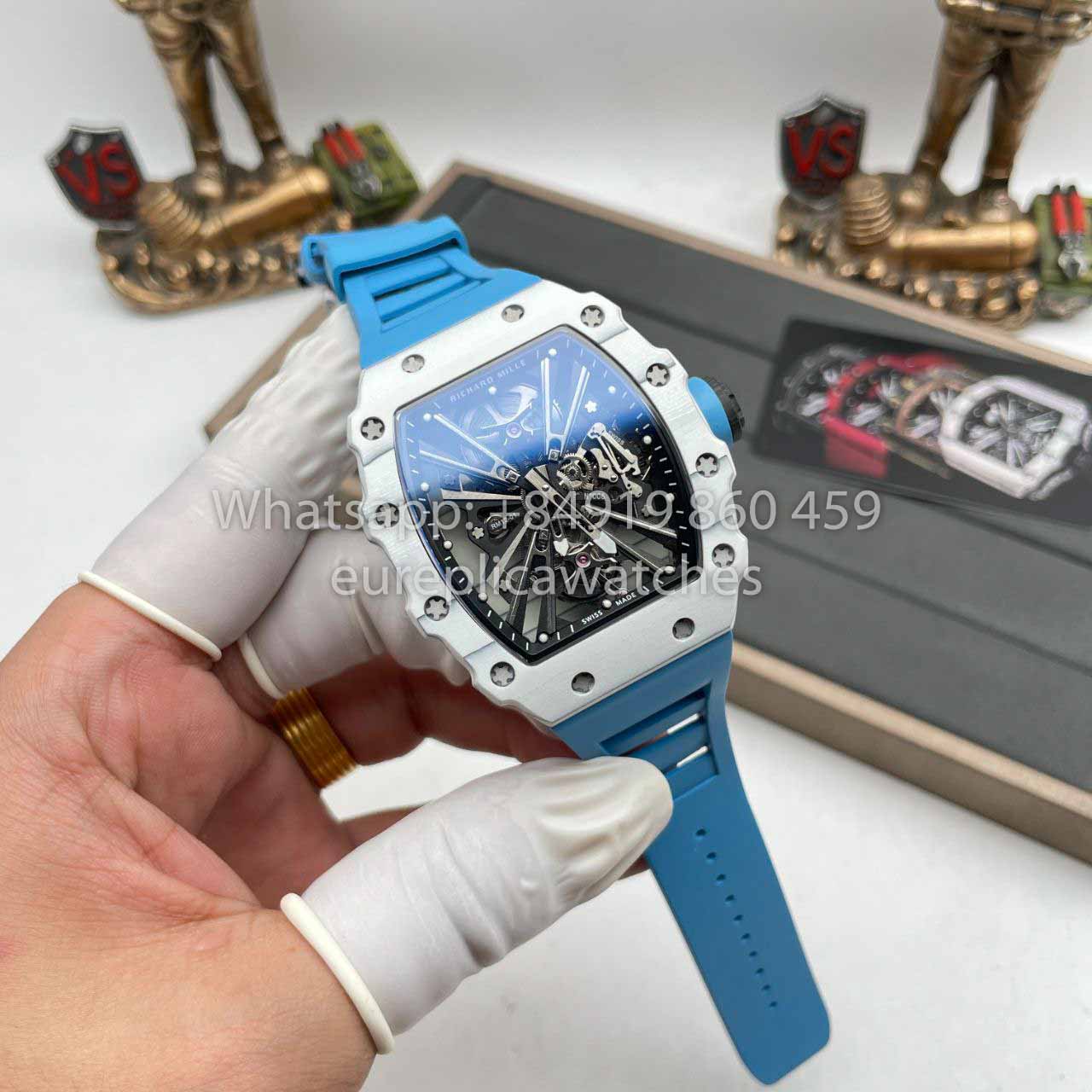 Richard Mille RM12-01 Tourbillon 1:1 Best Edition RM Fabbrica Blue cinturino