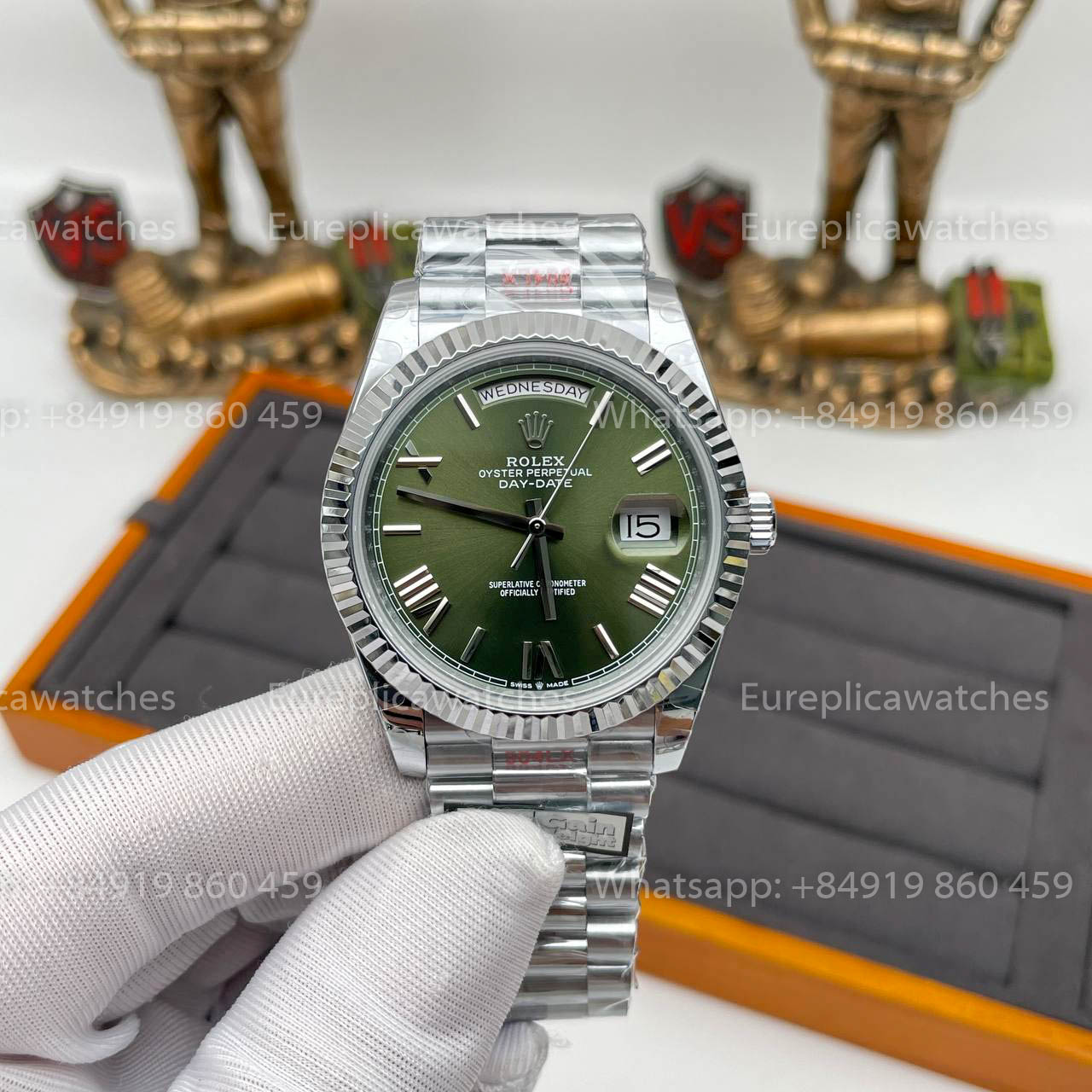 Rolex Day Date 40 m228236-0008 Green Dial 1:1 Best Edition Counterweight Version 183 Gram QF Fabbrica