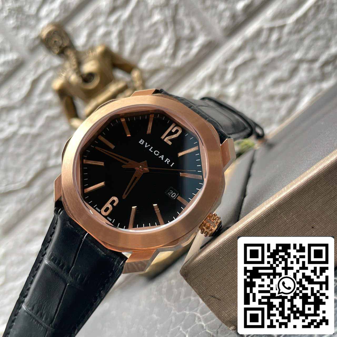 Bvlgari Octo 101963 BGOP41BGLD 1:1 edição melhor BV Fabbrica quadrante preto