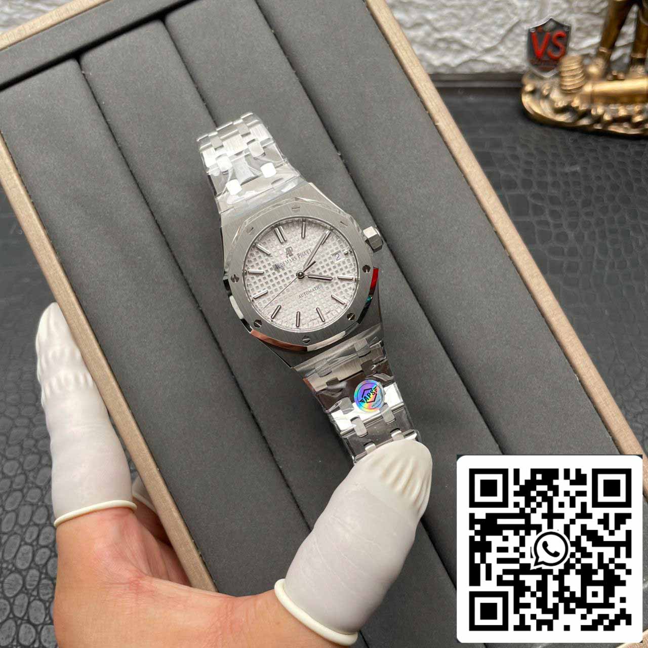 Audemars Piguet Royal Oak 15450ST.OO.1256ST.01 1:1 edición mejor APS Fabbrica V3 cuadrante plateado
