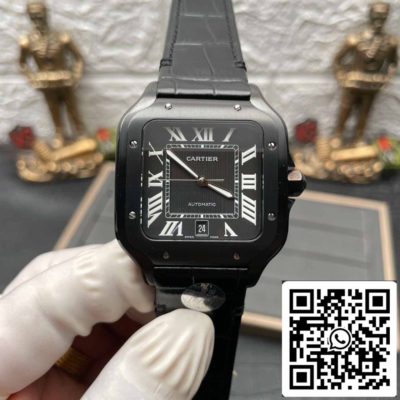 Cartier De Santos WSSA0039 Pelle cinturino BV Fabbrica 1:1 edizione migliore 9019 movimento